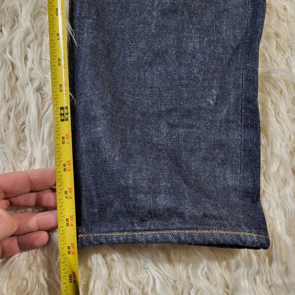 Gustin 116699 USA Raw Denim Button Fly Jeans Slim Fit Size 36 - Picture 11 of 16